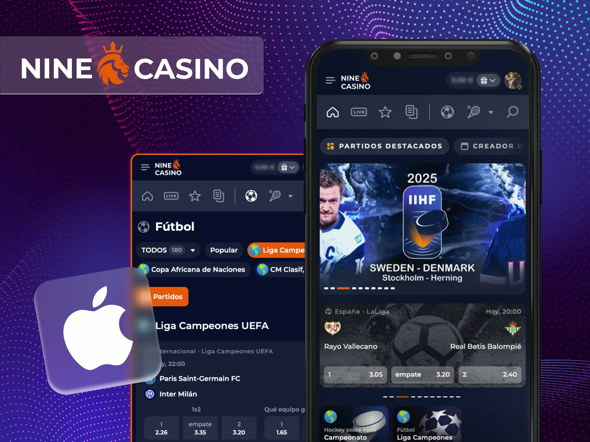 Comprueba la compatibilidad de tu teléfono iOS con la aplicación de casino online Nine Casino.
