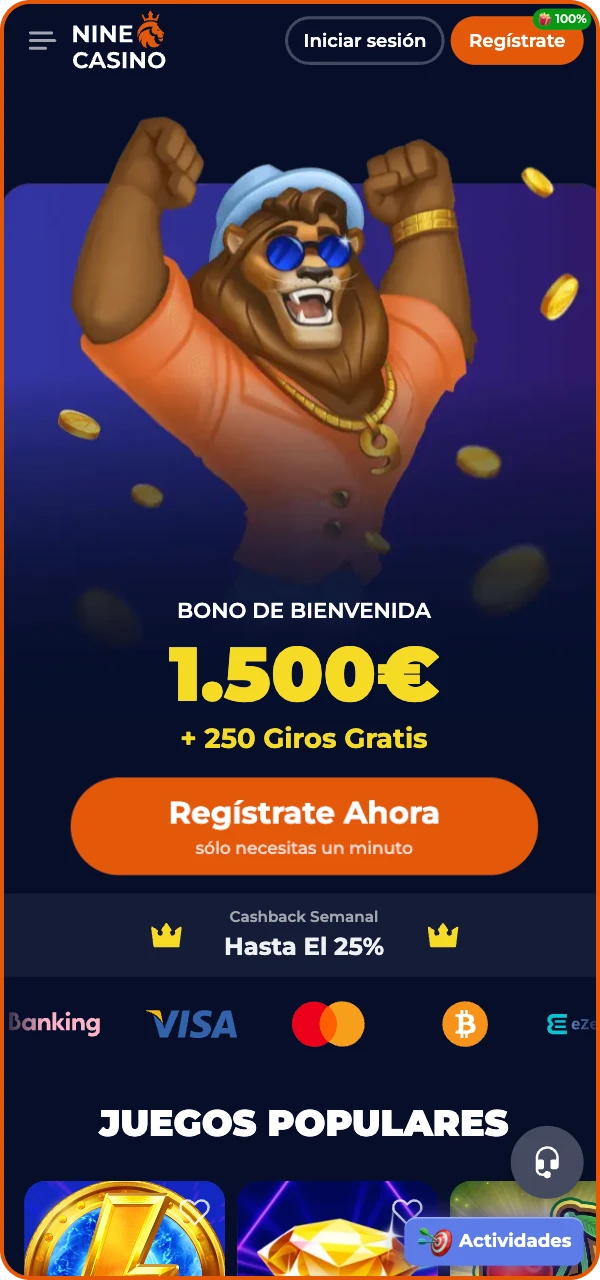 Juega y gana en el casino online Nine Casino.